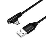 2direct Logilink - USB-Kabel - USB (M) gerade bis Micro-USB Typ B (M) gewinkelt - USB 2.0 - 1 m - Schwarz (CU0142)