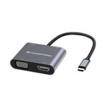 Conceptronic DONN16G Cablato USB 3.2 Gen 1 3.1 Gen 1 Type-C Grigio (Conceptronic DONN16G 4-in-1 USB 3.2 Gen 1 Docking St