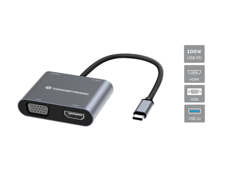 Conceptronic-DONN16G-Cablato-USB-3.2-Gen-1-3.1-Gen-1-Type-C-Grigio--Conceptronic-DONN16G-4-in-1-USB-3.2-Gen-1-Docking-St