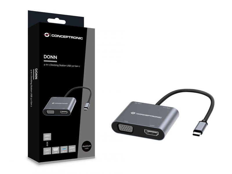 Conceptronic-DONN16G-Cablato-USB-3.2-Gen-1-3.1-Gen-1-Type-C-Grigio--Conceptronic-DONN16G-4-in-1-USB-3.2-Gen-1-Docking-St