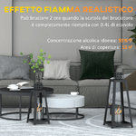 HOMCOM-Set-2-Camini-a-Bioetanolo-da-Terra-e-da-Tavolo-per-Interno-ed-Esterno-Copertura-15㎡-Nero