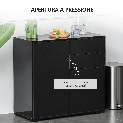 HOMCOM-Mobiletto-Multiuso-con-2-Cassetti-e-2-Armadietti-Apertura-a-Pressione-Mobile-per-Casa-e-Ufficio-79x36x74cm