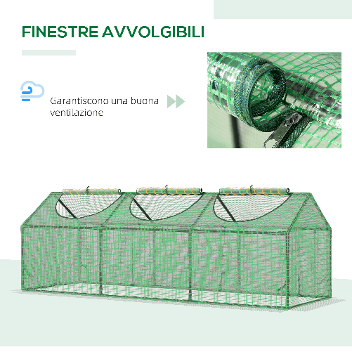 Outsunny-Mini-Serra-da-Giardino-con-3-Finestre-Avvolgibili-e-Copertura-PE-Anti-UV-180x60x60cm-Verde