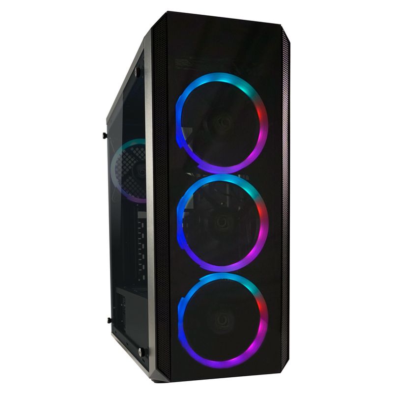 Case-MidiTower-ATX-703B-nero-USB3.0-Audio-senza-alimentatore-Quad-Luxx