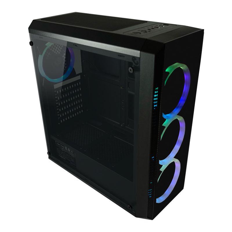 Case-MidiTower-ATX-703B-nero-USB3.0-Audio-senza-alimentatore-Quad-Luxx