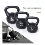 HOMCOM-Kettlebell-da-12-kg-per-Sport-e-Fitness-in-PVC-con-Sabbia-e-Maniglia-Liscia-Anti-Sfregamento