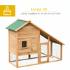 PawHut-Gabbia-per-Conigli-in-Legno-con-Recinto-e-Rampa-Conigliera-da-Esterno-Casetta-per-Porcellino-d-India-con-Tetto-Impermeabile-158x65x120cm