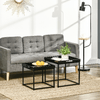 HOMCOM-Set-da-2-Tavolini-da-Caffe-Impilabili-con-Finitura-Lucida-e-Telaio-in-Acciaio-Nero