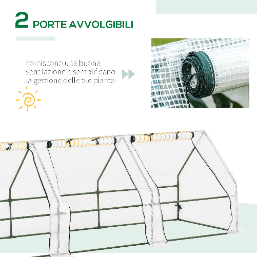 Outsunny-Serra-da-Giardino-a-Tunnel-in-PE-con-Bordi-Allungati-e-Porte-a-Cerniera-270x90x90-cm-Bianco