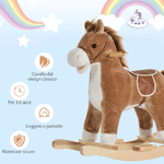 HOMCOM-Cavallo-a-Dondolo-Giocattolo-con-Suoni-Realistici-per-Bambini-36-72-Mesi-Include-2-Batterie-AA-Marrone