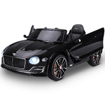 HOMCOM Macchina Elettrica per Bambini Bentley con 2 Portiere Guida Manuale e Telecomando, Fari e Suoni, 108x60x43cm, Nero