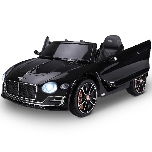 HOMCOM-Macchina-Elettrica-per-Bambini-Bentley-con-2-Portiere-Guida-Manuale-e-Telecomando-Fari-e-Suoni-108x60x43cm-Nero