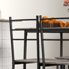 HOMCOM-Set-Tavolo-e-Sedie-5-Pezzi-Salvaspazio-con-Tavolo-da-Cucina-Rettangolare-e-4-Sedie-Moderne-in-MDF-e-Acciaio