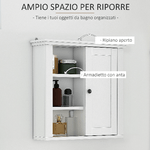 HOMCOM-Armadietto-3-Ripiani-Anta-Design-Moderno-da-Parete-Bagno-e-Cucina-Bianco