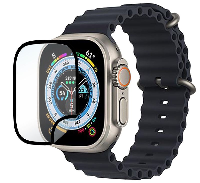 Flexible-Hybrid-Glass-Screen---Protector-Apple-Watch-Ultra---Clear-Black