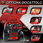 HOMCOM-Officina-Camion-Giocattolo-con-Motore-e-61-Accessori-per-Bambini-3-5-Anni-Ruote-e-Maniglia-40x39x47cm---Rosso