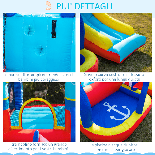 Outsunny-Castello-Gonfiabile-4-in-1-Bimbi-3-8-Anni-Scivolo-e-Piscina-265x260x200cm
