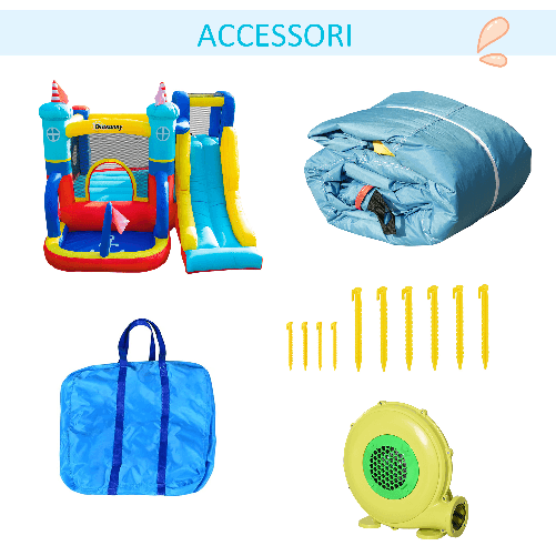 Outsunny-Castello-Gonfiabile-4-in-1-Bimbi-3-8-Anni-Scivolo-e-Piscina-265x260x200cm