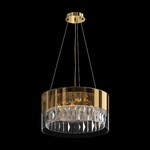 Lampadario-Contemporaneo-Wonderland-Acciaio-Oro-4-Luci-Diffusori-Vetro