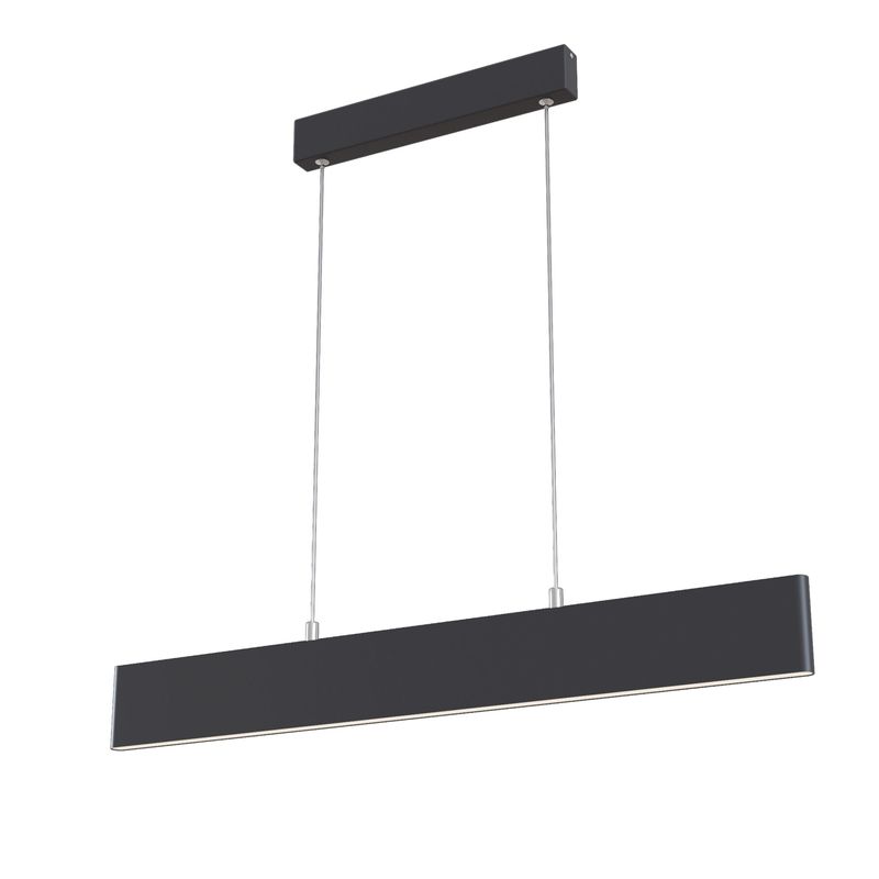 Lampadario-A-Sospensione-Moderno-Step-Metallo-Nero-Luce-Led-Integrato-23W-Calda