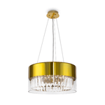 Lampadario-Contemporaneo-Wonderland-Acciaio-Oro-4-Luci-Diffusori-Vetro