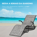 Outsunny-Lettino-Prendisole-Pieghevole-Ergonomico-da-Esterno-in-Metallo-e-Tessuto-a-Rete-170x62x68cm-Grigio