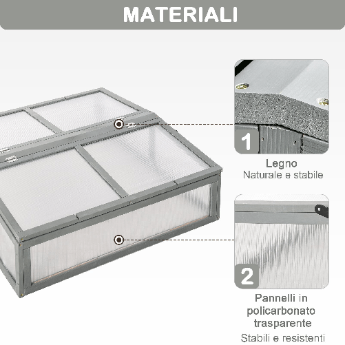 Outsunny-Mini-Serra-in-Legno-e-Policarbonato-Serre-Agricole-Prezzi-da-Balcone-o-da-Giardino-Grigia-90x92x28cm