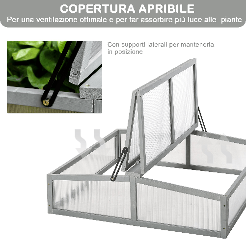 Outsunny-Mini-Serra-in-Legno-e-Policarbonato-Serre-Agricole-Prezzi-da-Balcone-o-da-Giardino-Grigia-90x92x28cm