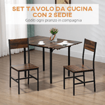 HOMCOM-Set-Tavolo-e-Sedie-3-Pezzi-in-Truciolato-e-Acciaio-Tavolo-da-Pranzo-Pieghevole-e-2-Sedie-Moderne