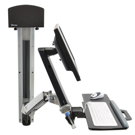 Ergotron-StyleView-Sit-Stand-Combo-System-61-cm-24-Alluminio--SV-COMBO-ARM-NO-WORKSURFACE---PRE-CONFIG-SMALL-CPU-HOLDER-