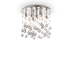 Ideal Lux Plafoniera Contemporanea Moonlight Metallo-Cristallo Oro 8 Luci G9 3W 3000K