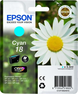 Epson-18---Ciano---Originale---Cartuccia-d-inchiostro---per-Expression-Home-XP-212-215-225-312-315-322-325-412-415-422-4