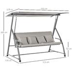 Outsunny-Dondolo-da-Esterni-2in1-per-3-Persone-Convertibile-in-Letto-con-Tettuccio-218x120x168cm-Cachi-Chiaro