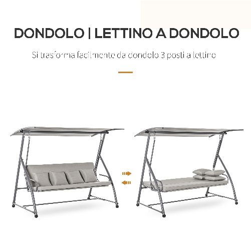 Outsunny-Dondolo-da-Esterni-2in1-per-3-Persone-Convertibile-in-Letto-con-Tettuccio-218x120x168cm-Cachi-Chiaro