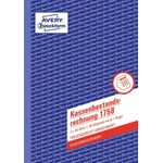 AVERY Zweckform modulo libro rapporto di cassa/fattura di inventario 1758 DIN A5 2x 40 pagine