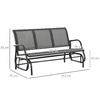 Outsunny-Panchina-a-Dondolo-da-Giardino-a-3-Posti-in-Metallo-e-Tessuto-a-Rete-Traspirante-151x75x85cm-Grigio