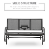 Outsunny-Panchina-a-Dondolo-da-Giardino-a-3-Posti-in-Metallo-e-Tessuto-a-Rete-Traspirante-151x75x85cm-Grigio
