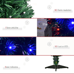 HOMCOM-Albero-di-Natale-Artificiale-in-PVC-con-90-Luci-LED-e-Fibre-Ottiche-90-Rami-e-Base-Pieghevole-Φ48x90cm---Verde