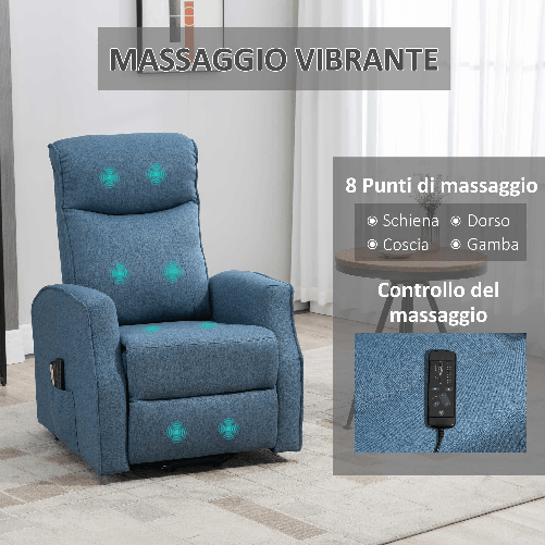 HOMCOM-Poltrona-Relax-Alzapersona-con-8-Punti-Massaggio-Reclinazione-a-135°-e-2-Telecomandi-Blu