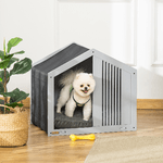 PawHut-Cuccia-per-Cani-a-Casetta-in-Tessuto-e-Legno-per-Animali-Fino-a-12kg-Grigio