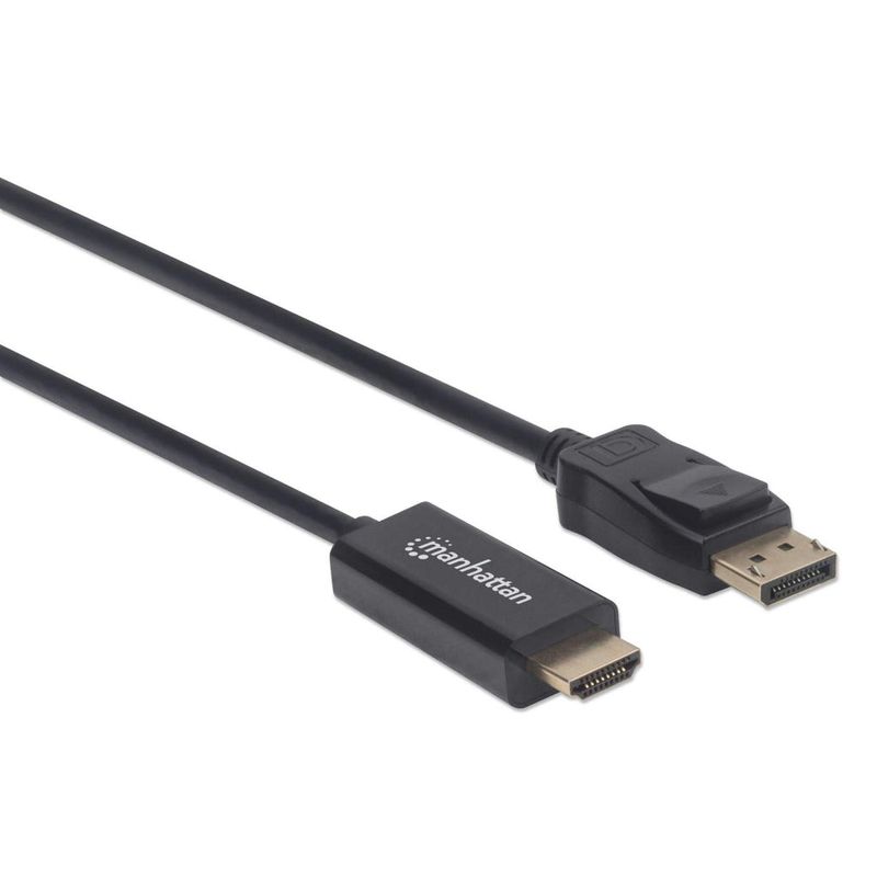 Manhattan-152662-cavo-e-adattatore-video-1-m-DisplayPort-HDMI-Nero--DisplayPort-1.1-to-HDMI-Cable-1080p60Hz-1m-Male-to-M