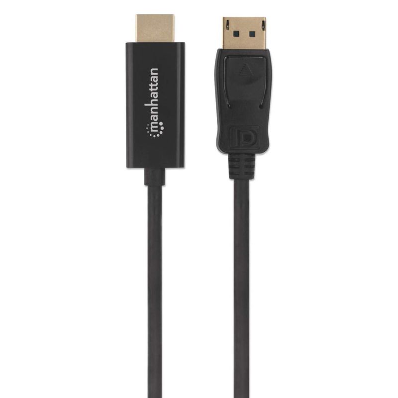 Manhattan-152662-cavo-e-adattatore-video-1-m-DisplayPort-HDMI-Nero--DisplayPort-1.1-to-HDMI-Cable-1080p60Hz-1m-Male-to-M