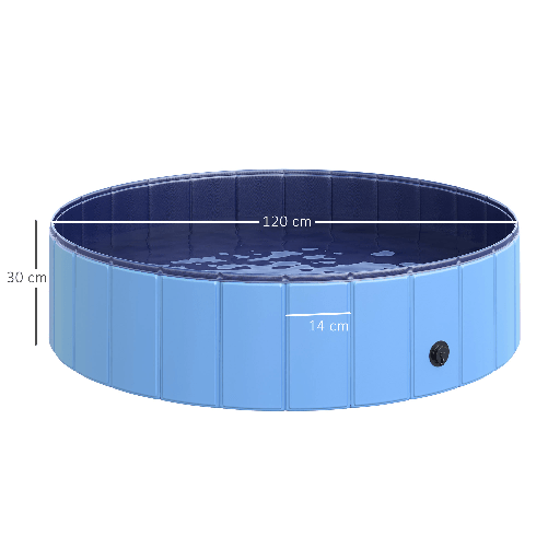 PawHut-Piscina-Pieghevole-per-Cani-in-Plastica-Bordo-Stabile-per-Animali-Domestici-Blu-120-x-30-cm--ØxH-