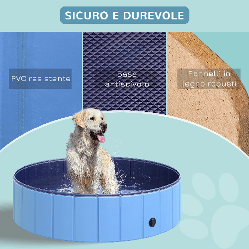 PawHut-Piscina-Pieghevole-per-Cani-in-Plastica-Bordo-Stabile-per-Animali-Domestici-Blu-120-x-30-cm--ØxH-