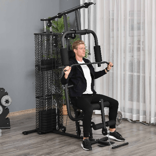 HOMCOM-Stazione-Fitness-Palestra-Multifunzione-per-Allenamento-a-Casa-e-Professionale-Acciaio-150x110x210cm-Nero