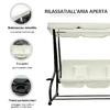 Outsunny-Dondolo-da-Giardino-3-Posti-Convertibile-in-Letto-a-Dondolo-con-Tetto-Regolabile-2-Portabicchieri-Crema-200×120×164cm