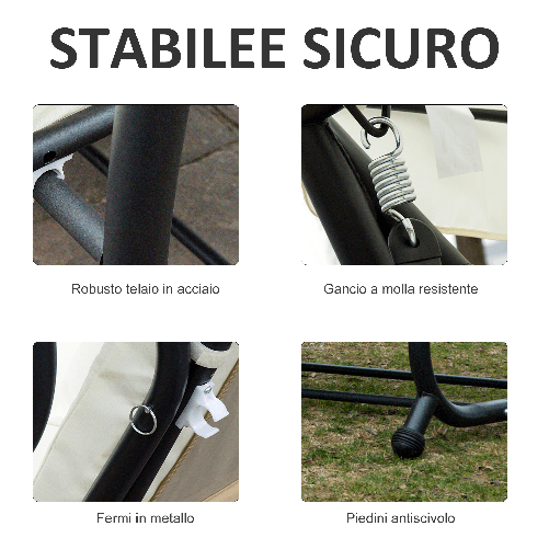 Outsunny-Dondolo-da-Giardino-3-Posti-Convertibile-in-Letto-a-Dondolo-con-Tetto-Regolabile-2-Portabicchieri-Crema-200×120×164cm