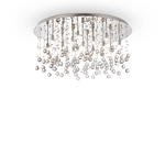 Ideal Lux Plafoniera Contemporanea Moonlight Metallo-Cristallo Cromo 15 Luci G9 3W 3000K