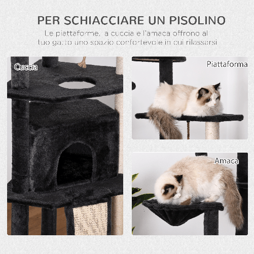 PawHut-Tiragraffi-per-Gatti-Multilivello-Alto-210-240cm-con-Cuccia-e-Amaca