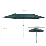 Outsunny-Ombrellone-da-Giardino-Doppio-con-Apertura-a-Manovella-in-Acciaio-e-Poliestere-455x265x238cm-Verde-Scuro